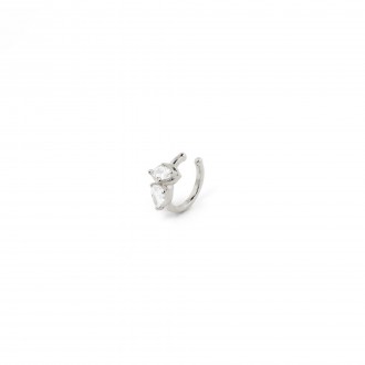 SHINY SILVER EAR CUFF