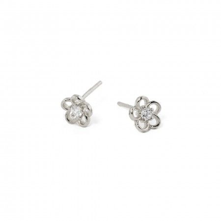 FLOWER SILVER EARRINGS