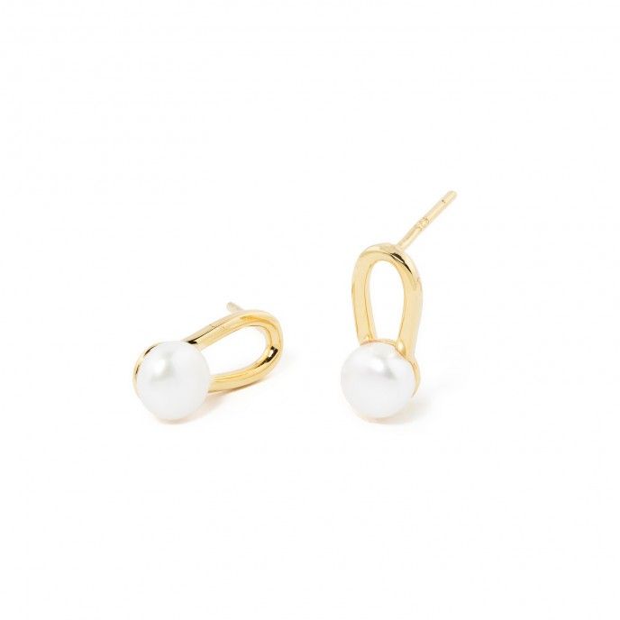 SILVER EARRINGS WITH PEARL