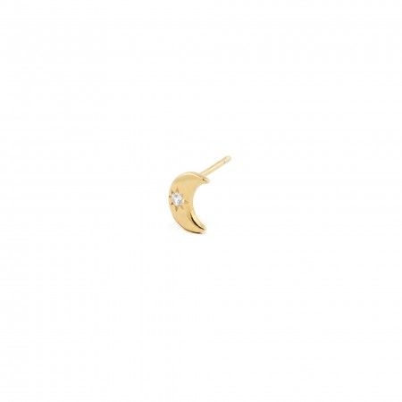 MOON SILVER EARRING