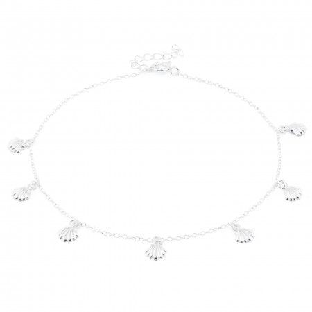 SILVER ANKLET WITH SHELLS 