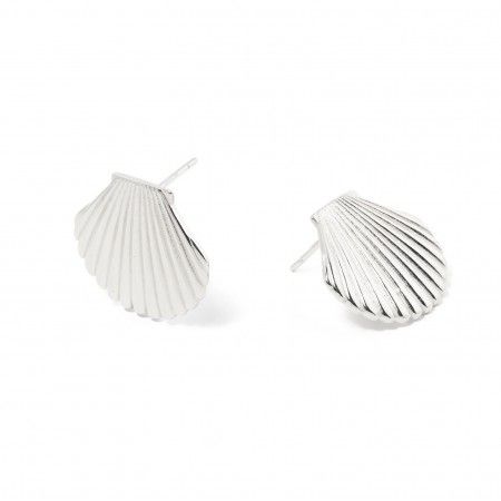 SILVER SHEEL EARRINGS