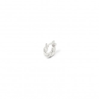 TWISTED SILVER HOOP
