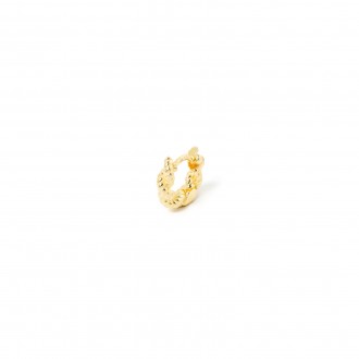TWISTED SILVER HOOP