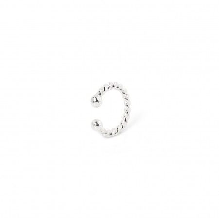 TWISTED SILVER EAR CUFF