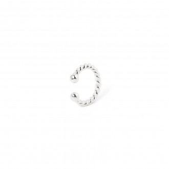TWISTED SILVER EAR CUFF