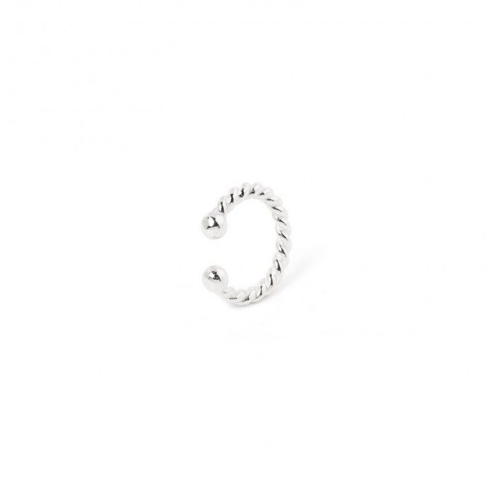 TWISTED SILVER EAR CUFF