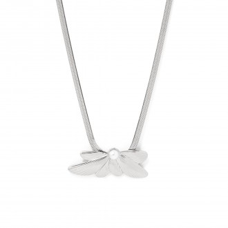 COLLAR DE ACERO CON FLOR