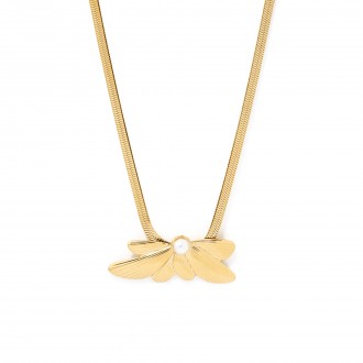 COLLAR DE ACERO CON FLOR
