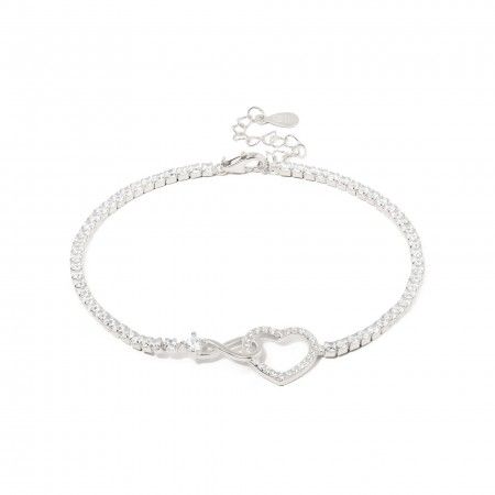 SILVER BRACELET WITH HEART