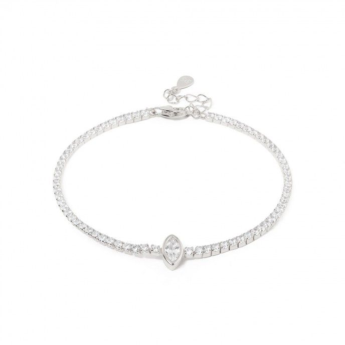 SILVER BRACELET WITH DROP