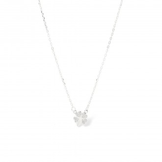 SILVER NECKLACE WITH CLOVER