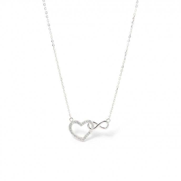 SILVER NECKLACE WITH HEART