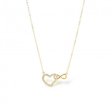 SILVER NECKLACE WITH HEART