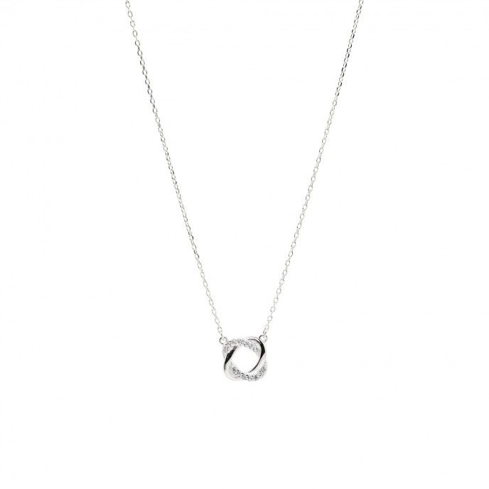 SILVER NECKLACE WITH CIRCLES