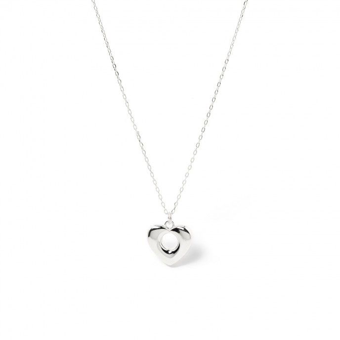 SILVER NECKLACE WITH HEART