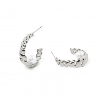 ARGOLAS AÇO COM PÉROLA ARGOLAS AÇO COM PÉROLA