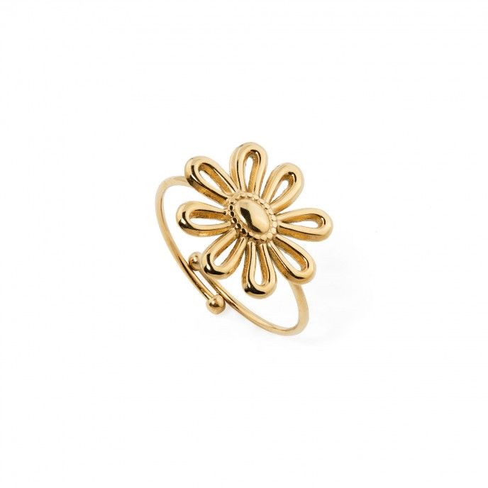 ANILLO FLOR DE ACERO