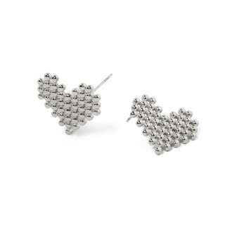 STEEL HEART EARRINGS