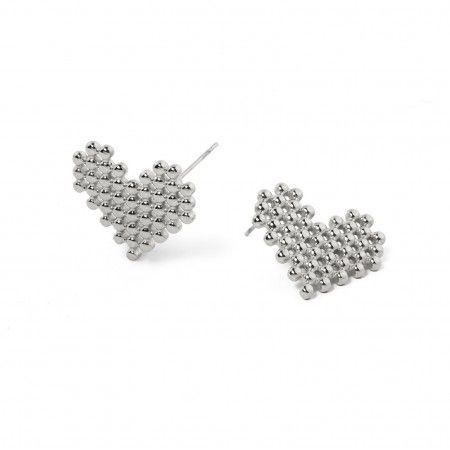 STEEL HEART EARRINGS