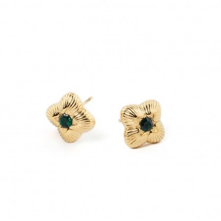 PENDIENTES FLOR DE ACERO