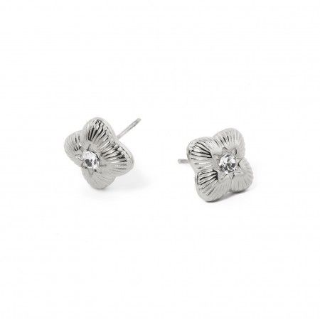 STEEL FLOWER EARRINGS