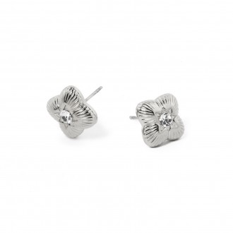 STEEL FLOWER EARRINGS