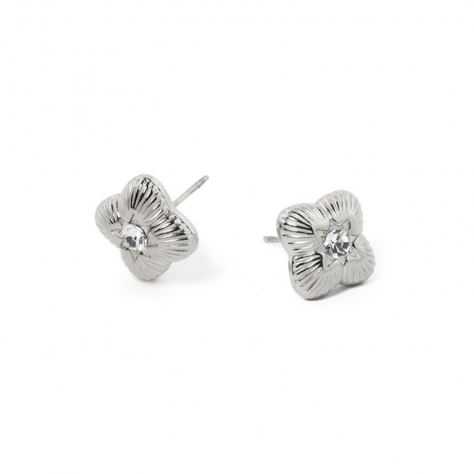 STEEL FLOWER EARRINGS