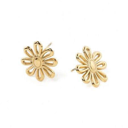 PENDIENTES FLOR DE ACERO