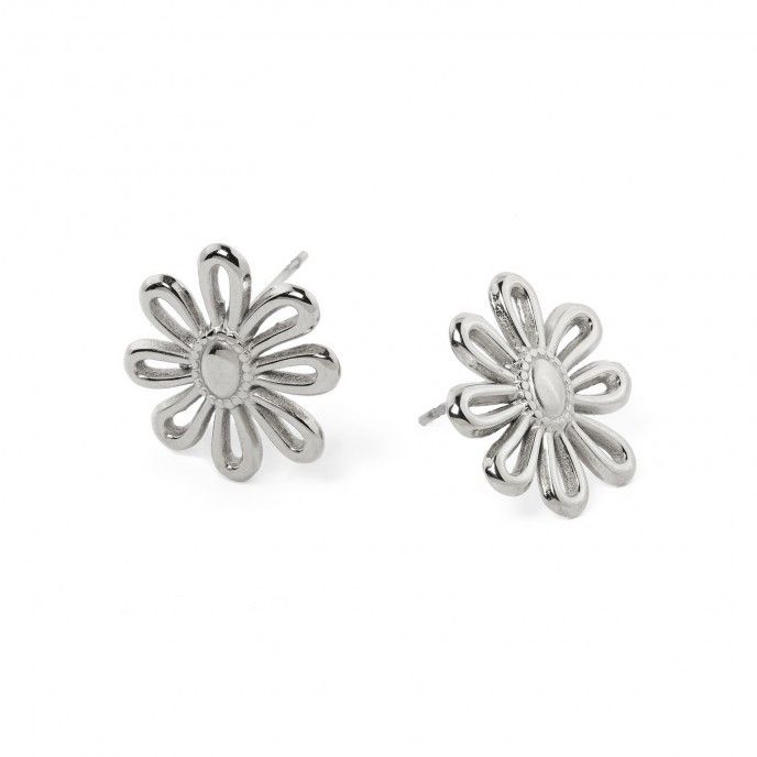 STEEL FLOWER EARRINGS