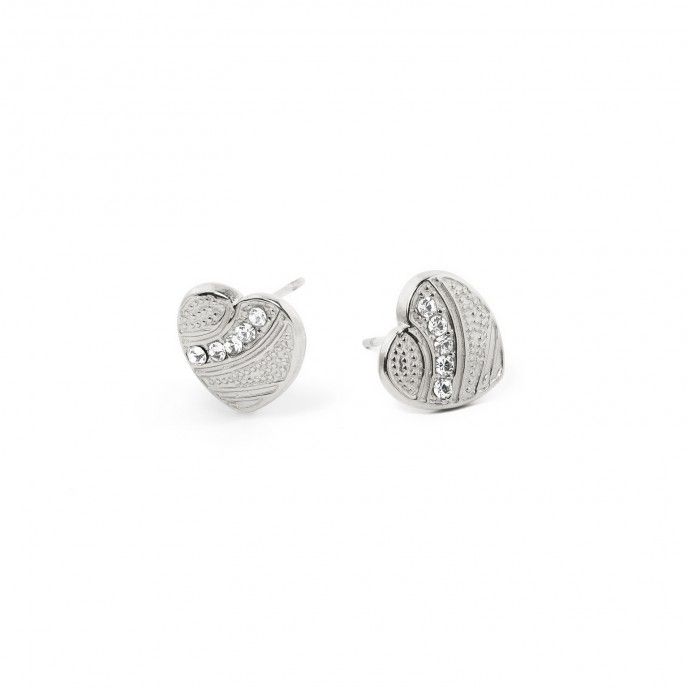 PENDIENTES CORAZN DE ACERO