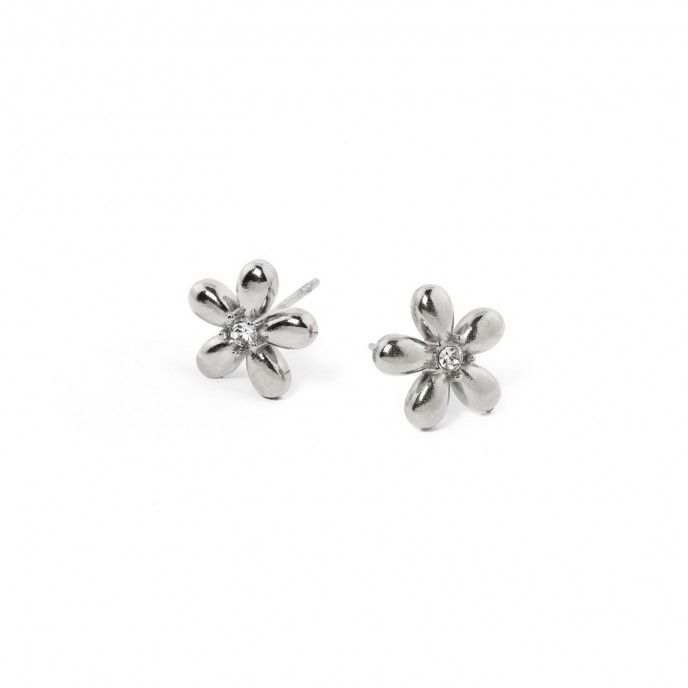 STEEL FLOWER EARRINGS