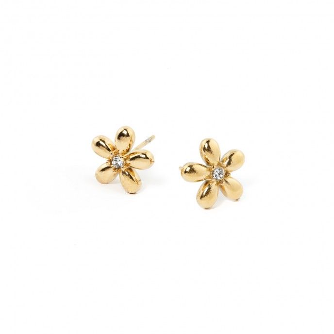 PENDIENTES FLOR DE ACERO