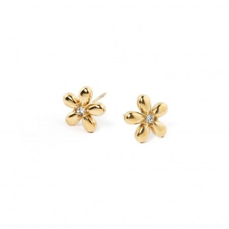 PENDIENTES FLOR DE ACERO