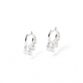 SILVER SHINY HOOPS