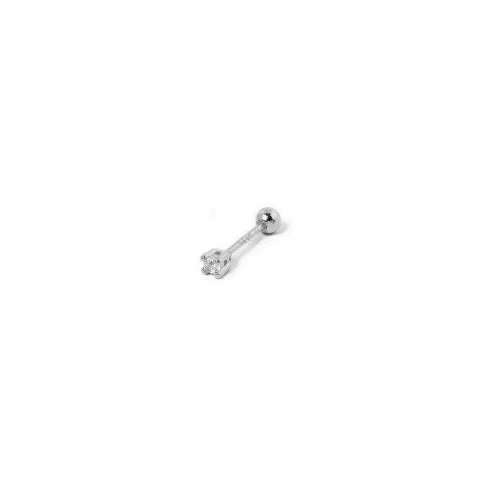 SILVER PIERCING WITH ZIRCON