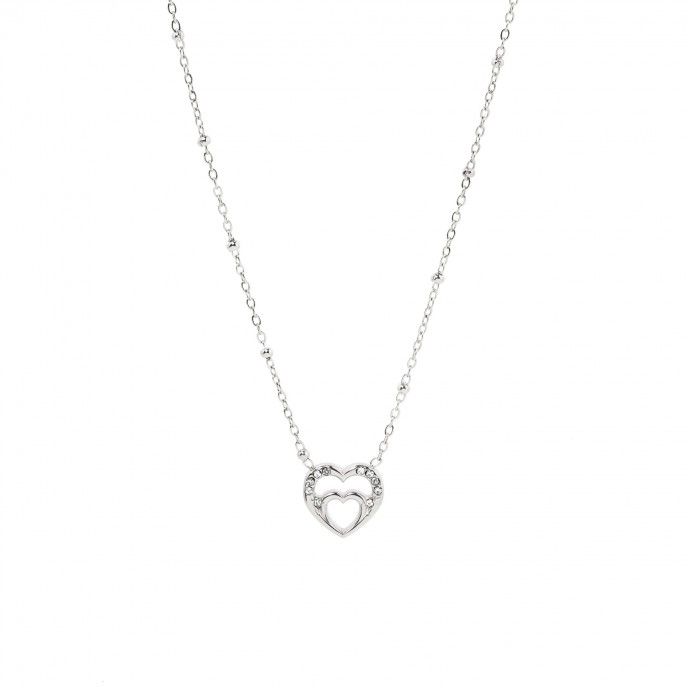 STEEL NECKLACE WITH HEART