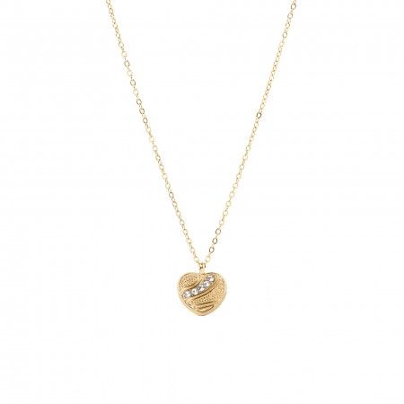 COLLAR DE ACERO CON CORAZN