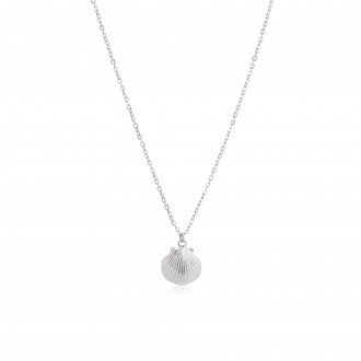 STEEL NECKLACE WITH SHELL