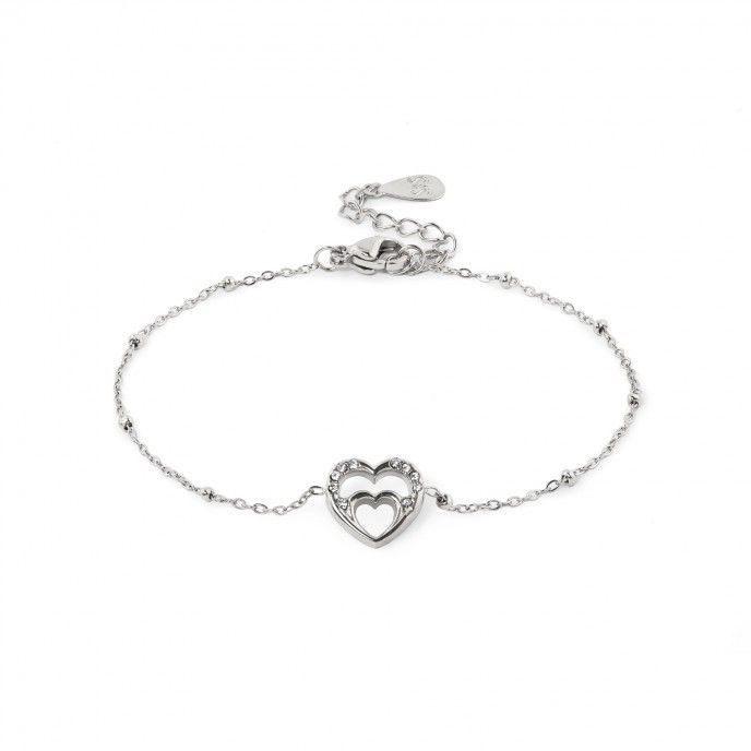 STEEL BRACELET WITH HEART