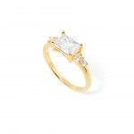 Gold Plated Silver - Zircon