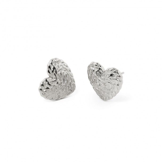 PENDIENTES CORAZN DE ACERO