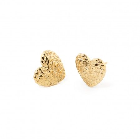 PENDIENTES CORAZN DE ACERO