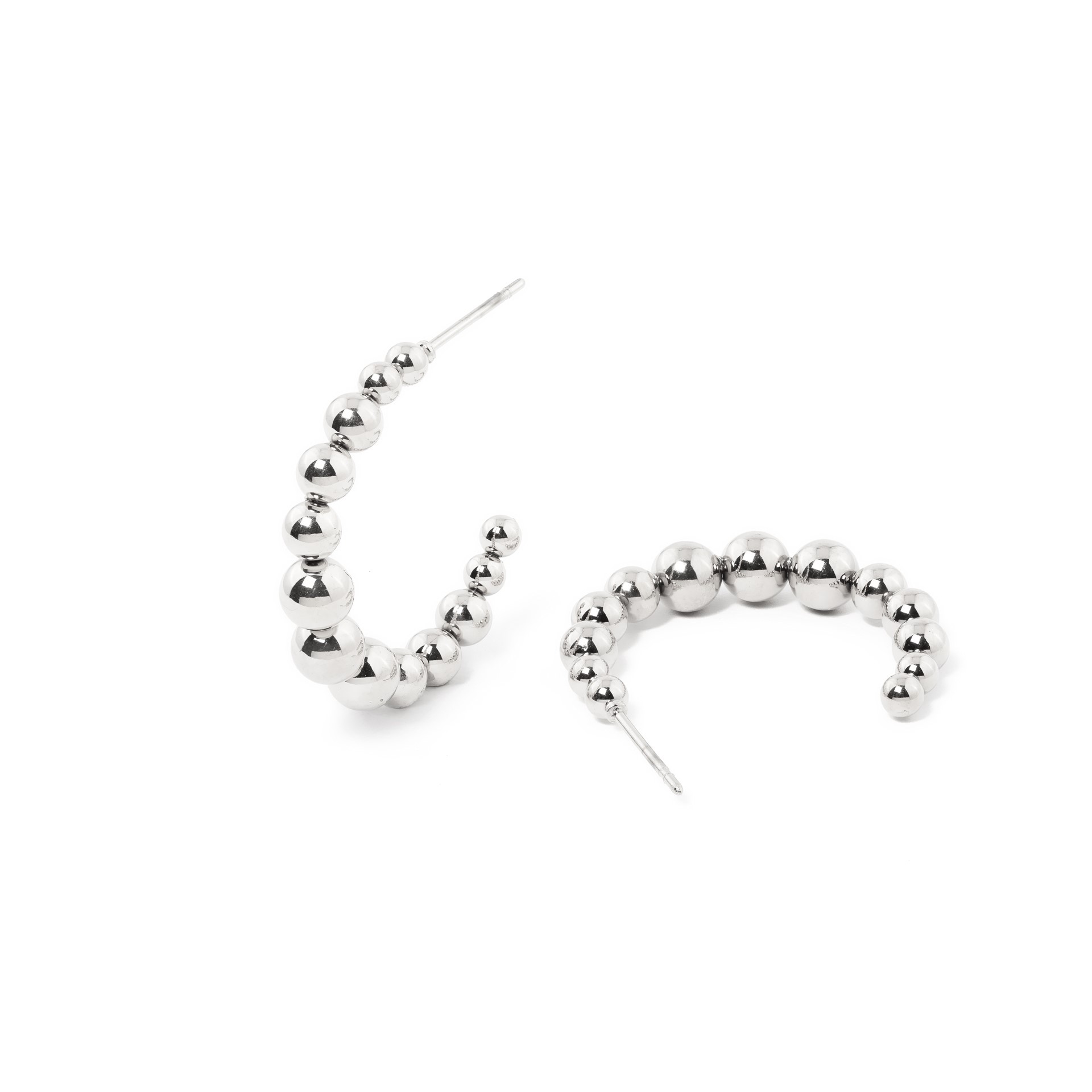 ARGOLA AÇO BOLINHAS