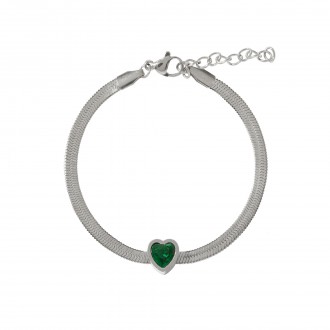 STEEL BRACELET WITH HEART