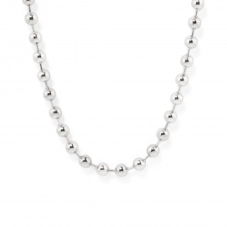 STEEL NECKLACE WITH BEADS