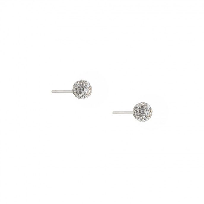 4MM BEAD SILVER EARRINGS