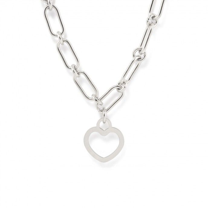 STEEL NECKLACE WITH HEART