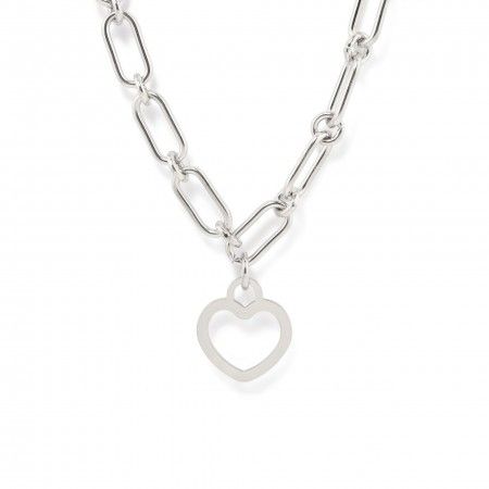 STEEL NECKLACE WITH HEART