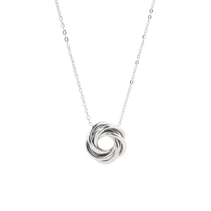 STEEL NECKLACE WITH CIRCLES